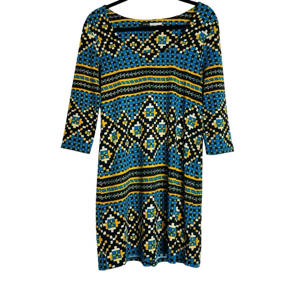 Plenty by Tracy Reese Lisette Geometric Aztec Shift Dress – Petite Small (PS) - Picture 4 of 7